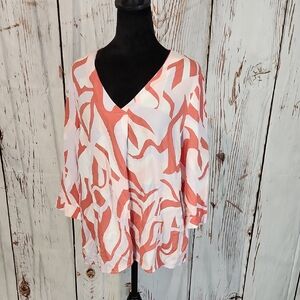 Heine Viscose Top Sz 10 Abstract Print